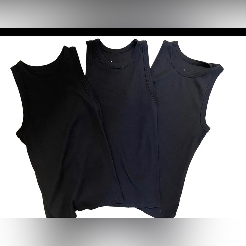 A New Day Target Black Tank Tops Lot Of 3 Size Medium